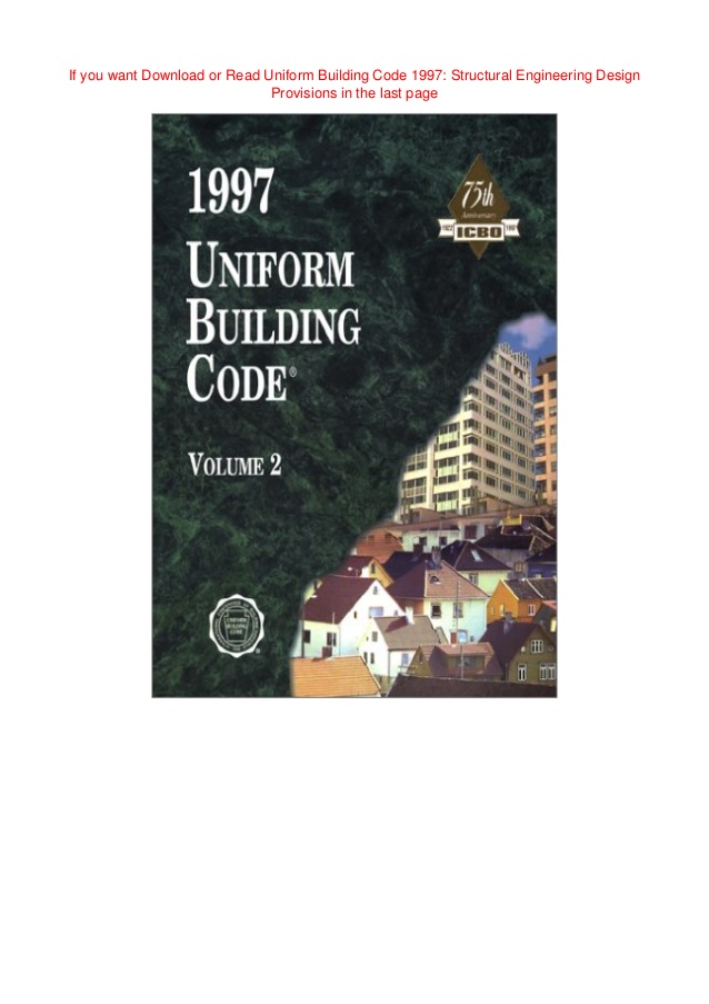 Uniform building code 1997 pdf free download